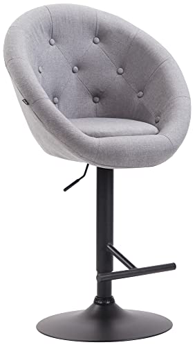 Unique Nature Barhocker London – stufenlos höhenverstellbar für Flexible Sitzhöhe – 360° frei drehbar für maximale Beweglichkeit – modern verchromt von Unique Nature