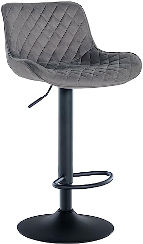 Unique Nature Barhocker Minosa – stufenlos höhenverstellbar für Flexible Sitzhöhe – 360° frei drehbar für maximale Beweglichkeit – pflegeleichter Kunstlederbezug von Unique Nature