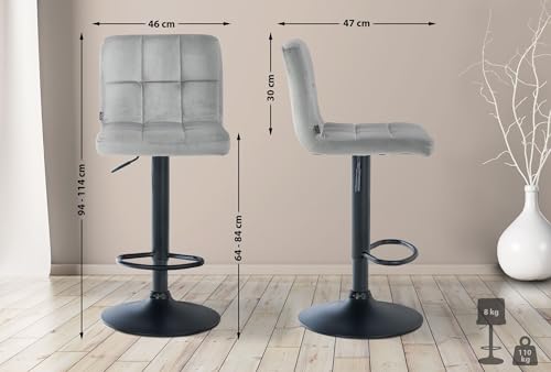 Unique Nature Barhocker Peru – stufenlos höhenverstellbar für Flexible Sitzhöhe – 360° frei drehbar für maximale Beweglichkeit – robust & strapazierfähig von Unique Nature