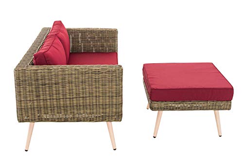Unique Nature Gartensofa mit Hocker – wetterfestes Lounge-Sofa mit Polyrattan, 2-Sitzer, Aluminiumrahmen – komfortabel & pflegeleicht für Balkon, Terrasse & Garten Unique Nature Gartensofa mit Hocker – wetterfestes Lounge-Sofa mit Polyrattan, 2-Sitzer, Aluminiumrahmen – komfortabel & pflegeleicht für Balkon, Terrasse & Garten von Unique Nature