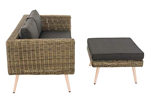 Unique Nature Gartensofa mit Hocker – wetterfestes Lounge-Sofa mit Polyrattan, 2-Sitzer, Aluminiumrahmen – komfortabel & pflegeleicht für Balkon, Terrasse & Garten Unique Nature Gartensofa mit Hocker – wetterfestes Lounge-Sofa mit Polyrattan, 2-Sitzer, Aluminiumrahmen – komfortabel & pflegeleicht für Balkon, Terrasse & Garten von Unique Nature
