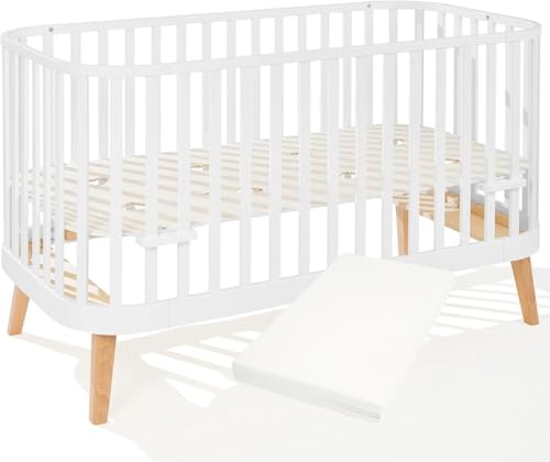 Unique Nature Principal Babybett 140x70 cm Weiß mit Matratze, 3in1 Kinderbett mit Sofa-Option & innovativer Höhenverstellung – aus Buchenholz & Birkensperrholz, schadstofffrei lackiert Unique Nature Principal Babybett 140x70 cm Weiß mit Matratze, 3in1 Kinderbett mit Sofa-Option & innovativer Höhenverstellung – aus Buchenholz & Birkensperrholz, schadstofffrei lackiert von Unique Nature