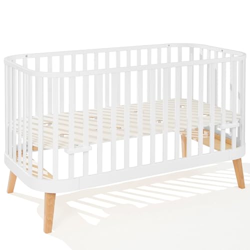 Unique Nature Principal Babybett 140x70 cm weiß, 3in1 Kinderbett mit Sofa-Option & innovativer Höhenverstellung – aus Buchenholz & Birkensperrholz, abgerundetes Design, schadstofffrei lackiert Unique Nature Principal Babybett 140x70 cm weiß, 3in1 Kinderbett mit Sofa-Option & innovativer Höhenverstellung – aus Buchenholz & Birkensperrholz, abgerundetes Design, schadstofffrei lackiert von Unique Nature