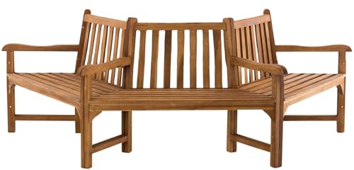 Unique Nature Teak-Gartenbank halbrund mit Rückenlehne – wetterfest – 250 cm Breite – Massivholz – Outdoor-Sitzbank für Garten, Terrasse oder Baum – FSC-Zertifiziert, ergonomisch geformt Unique Nature Teak-Gartenbank halbrund mit Rückenlehne – wetterfest – 250 cm Breite – Massivholz – Outdoor-Sitzbank für Garten, Terrasse oder Baum – FSC-Zertifiziert, ergonomisch geformt von Unique Nature