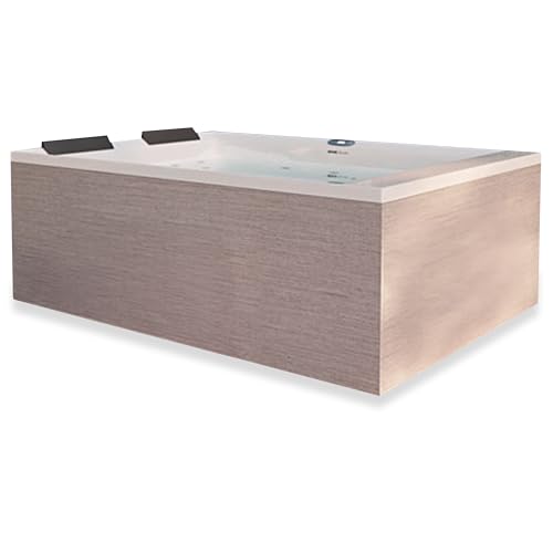 Unique Nature Whirlpool mit LED, 18 Jetdüsen & ergonomischer Kopfstütze – 2-Personen – Acryl – Premium-Wellness – Wellnessbad, Outdoor, Spa, Massagefunktion Unique Nature Whirlpool mit LED, 18 Jetdüsen & ergonomischer Kopfstütze – 2-Personen – Acryl – Premium-Wellness – Wellnessbad, Outdoor, Spa, Massagefunktion von Unique Nature