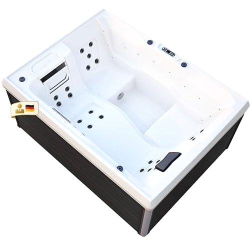 Unique Nature Whirlpool mit LED-Beleuchtung, Wasserfall und 24 Massagedüsen – 3-Personen – Acryl – Premium-Wellness – Wellnessbad, Jetdüsen, Spa-Funktion, Outdoor-Whirlpool Winterfest Unique Nature Whirlpool mit LED-Beleuchtung, Wasserfall und 24 Massagedüsen – 3-Personen – Acryl – Premium-Wellness – Wellnessbad, Jetdüsen, Spa-Funktion, Outdoor-Whirlpool Winterfest von Unique Nature