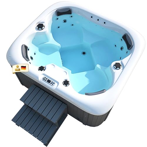 Unique Nature Whirlpool mit LED-Beleuchtung und 19 Düsen – 4-Personen – Acryl – Premium-Wellness – Wellnessbad mit Jetdüsen, Garten-Spa, Outdoor Winterfest Unique Nature Whirlpool mit LED-Beleuchtung und 19 Düsen – 4-Personen – Acryl – Premium-Wellness – Wellnessbad mit Jetdüsen, Garten-Spa, Outdoor Winterfest von Unique Nature