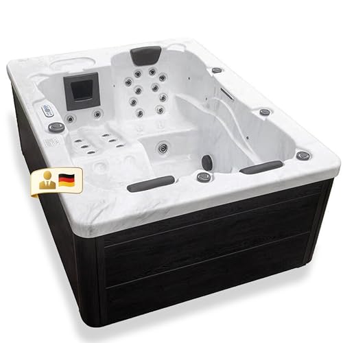 Unique Nature Whirlpool mit LED-Beleuchtung & Touchpanel – für 3 Personen – Acryl – Premium-Wellness – Jetdüsen, Spa-Funktion, Massagedüsen für Garten, Outdoor, Terrasse oder Wintergarten Unique Nature Whirlpool mit LED-Beleuchtung & Touchpanel – für 3 Personen – Acryl – Premium-Wellness – Jetdüsen, Spa-Funktion, Massagedüsen für Garten, Outdoor, Terrasse oder Wintergarten von Unique Nature