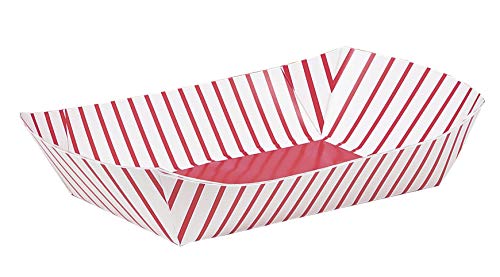 Snackschalen aus Papier - 4er-Packung, Rot / Weiß von Unique