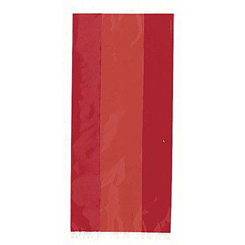 Unique Party Cellophan Party Tüte (30 Stück) (Einheitsgröße) (Rot) von Unique Party Supplies