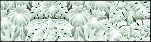 VIVA Vinyl BW05 Acanthus 120X50, PVC-Polyester, White, 120 x 50 x 4 cm von Unique Tapis
