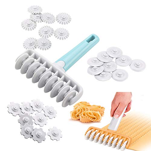 37-teiliges Ausstechformen-Set für Fondant, 4 verschiedene Zahnräder, Präge-Roller-Set für Nudelteig, Gebäckausstecher, Kuchendekorationsform, Kuchenprägung, Nudelholz, Keksausstecher, Backzubehör 37-teiliges Ausstechformen-Set für Fondant, 4 verschiedene Zahnräder, Präge-Roller-Set für Nudelteig, Gebäckausstecher, Kuchendekorationsform, Kuchenprägung, Nudelholz, Keksausstecher, Backzubehör von Unique WElinks