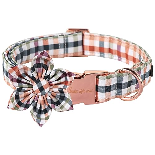Unique style paws Hundehalsband mit Blume, Bequemes Hundehalsband aus Baumwolle, Blumenhalsband für Jungen Mädchen Hunde, Blumenhalsband mit Metallschnalle, L, Hals 16-24 in Unique style paws Hundehalsband mit Blume, Bequemes Hundehalsband aus Baumwolle, Blumenhalsband für Jungen Mädchen Hunde, Blumenhalsband mit Metallschnalle, L, Hals 16-24 in von Unique style paws