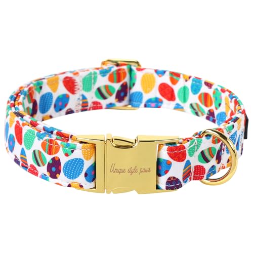 Unique style paws Oster-Hundehalsband, buntes Ei, Kaninchen, Baumwolle, Haustierhalsband für große, mittelgroße und kleine Hunde Unique style paws Oster-Hundehalsband, buntes Ei, Kaninchen, Baumwolle, Haustierhalsband für große, mittelgroße und kleine Hunde von Unique style paws