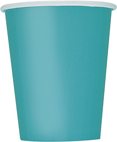 Papierbecher - 266 ml - Blaugrün - 14er-Pack von Unique