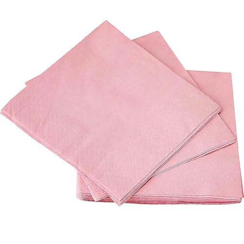 Papierservietten - 13 cm - Hellrosa - Packung mit 20 Stück von Unique