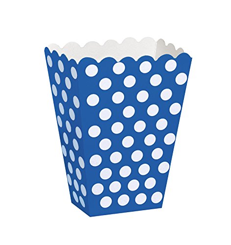 Popcorn Schachteln mit Pünktchenmuster - Königsblau - 8er-Pack Popcorn Schachteln mit Pünktchenmuster - Königsblau - 8er-Pack von Unique