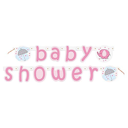 Umbrellaphants Mädchen Baby Shower Baby-Party, Banner 5.24-Feet rose von Unique