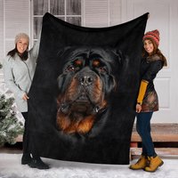 Kuscheldecke Mit Rottweiler, Rottweiler-Liebhaber-Weihnachtsgeschenk von UniqueAndComfy