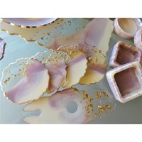 Tischdeko - Tablett, Schale, Weinflaschenhalter, Untersetzern, Aschenbecher Handgefertigt | Servierset Dekoration Geschenkideen von UniqueArtByFelicia