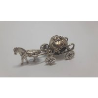 Antike 800Er Silber Cinderella Kürbis Cariage Miniatur von UniqueArtGiftStore