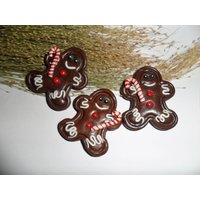 Set Von Drei Weihnachtsornamenten - Ginger Man Weihnachtsplätzchen von UniqueBoutiqueJasmin