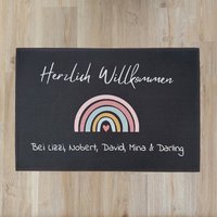 Personalisierte Fußmatte Familie Personalisiert Geschenk Zum Einzug Türmatte Hochzeitsgeschenk Für Paare Und Familien von UniqueCarpetsMatten