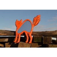 Orange Tabby Cat Spiegel, Dekorative Wandspiegel, Geschenk Für Katze Nach Hause, Kunst Wände, Haus Erwärmung Geschenk, Liebhaber Geschenke von UniqueCatMirrors