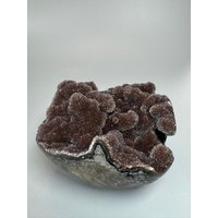 Rainbow Amethyst Cutbase Cupcake Kristall Rot 8cm, 1.02Kg - Exklusives Unikat Aus Uruguay, Edelstein Sammlerqualität von UniqueCrystalsZurich