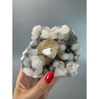 Wunderschöner Chalcedon Mit Kalzit Aus Indien 12x12cm von UniqueCrystalsZurich