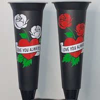Personalisierte Keramik Erinnerungs Vase Grab Blumentopf Mit Spike von UniqueGiftwareByMe
