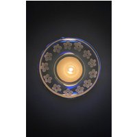 Blaue Vergissmeinnicht Teelichthalter - Blumen Geschenke Graviertes Glas Glaskunst Blaues Dekorative Teelichter von UniqueGlassEngraving
