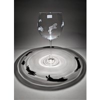 Hase Hüpfend - Hasenglas Graviertes Gin-Glas Glaskunst Dekoratives Hasenliebhaber Springend von UniqueGlassEngraving