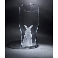 Häschen Pint Glas - Kaninchen Geschenke Geschenk Kaninchenliebhaber Gin Prosecco Bierglas Weinglas von UniqueGlassEngraving