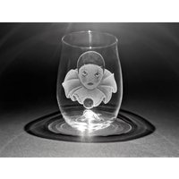 Handgraviertes Clownglas - Clownweinglas Clowngeschenk Clowns Glas Clownkunst Wasserglas Whiskyglas Becher von UniqueGlassEngraving