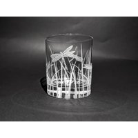 Libellen Whiskyglas - Libellenglas Libelle Und Schilf Libellenbecher Geschenk Naturliebhaber von UniqueGlassEngraving