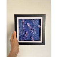 Quallen Kunst - Hand Graviert Geschenk Geschenke Am Ozean Glaskunst Meeresliebhaber Unter Dem Meer Graviertes Glas Geätzt von UniqueGlassEngraving