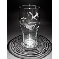 Skydiving - Pint Glas Fallschirmsprung Graviertes Fallschirmspringer Geschenk Personalisiertes Bierglas Gin Weinglas von UniqueGlassEngraving