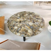 Runde Couchtischplatte Mit Mosaikstein Kunst-Handgefertigte Möbel Wohnzimmer Dekor von UniqueHandicraftsIND