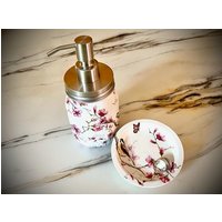 Kirschblüten Seifenspender Und Ringschale Im Set von UniqueHomeDecorBySue