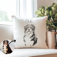 Personalisiertes Haustier-Kissen Mit Haustier-Foto + Name Katze-Hunde-Kissen Individuelles Hundekissen Bild-Kissen Haustier-Bild-Kissen von UniqueMementos