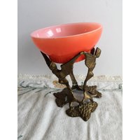 Vintage Metall Messing Engel Schüsselständer/Kerzenständer 3 5 "x 4, 5" von UniqueVintageandArt