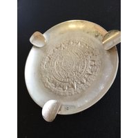 sterling Silber Spirituellen Azteken Kalender Aschenbecher/Vintage Aschenbecher-3.8 "x3.8" Zigarette Aschenbecher von UniqueVintageandArt