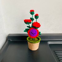 Handgemachte Häkelblumen, Sonnenblume Rose Blume Ornamente, Tournesol Topf Ornamente Artefakt Handwerk Wohnkultur Mutter Geschenk Für Sie Handgemachte Häkelblumen, Sonnenblume Rose Blume Ornamente, Tournesol Topf Ornamente Artefakt Handwerk Wohnkultur Mutter Geschenk Für Sie von UniqueWeaveShop
