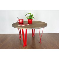 Beistelltischbeine, Metalltischbeine, Beistelltischbeine Aus Stahl, Runde Tischbeine, Rot Glanzfarbe von UniqueWoodArtwork