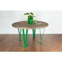 Tischbeine Aus Metall, Beistelltischbeine, Stahl, Runde Tischbeine, Dunkelgrüne Glanzfarbe von UniqueWoodArtwork
