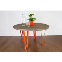 Tischbeine Aus Metall, Diy Tischbeine, Kleine Esstischbeine, Orange Matte Farbe von UniqueWoodArtwork