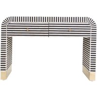 Knochen-Intarsien-streifen-Design Konsolentisch, Knochen-Inlay-Wasserfall-Design Tisch/Schreibtisch von UniquesolutionCrafts