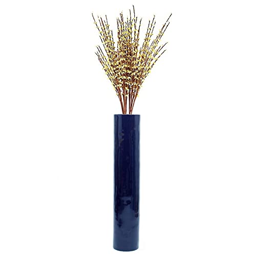 76,2 cm hohe dekorative Moderne Bambus-Bodenvase – Zylinderform – stilvolle Wohnkulturakzent – Moderne hohe Vase für Wohnzimmer, Eingangsbereich oder Esszimmer, Blau 76,2 cm hohe dekorative Moderne Bambus-Bodenvase – Zylinderform – stilvolle Wohnkulturakzent – Moderne hohe Vase für Wohnzimmer, Eingangsbereich oder Esszimmer, Blau von Uniquewise