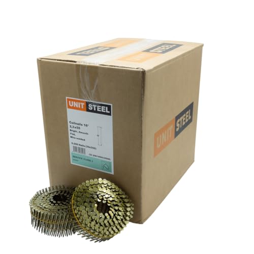 UnitSteel Coilnägel - 2,3X55mm, 9000 stück, Glatt/Blank von UnitSteel